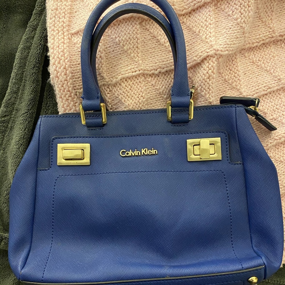 Calvin Klein blue handbag